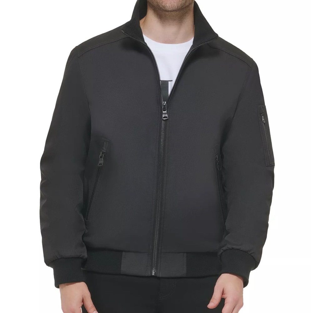 Men's Classic Zip-Front Ripstop Bomber Jacket Large